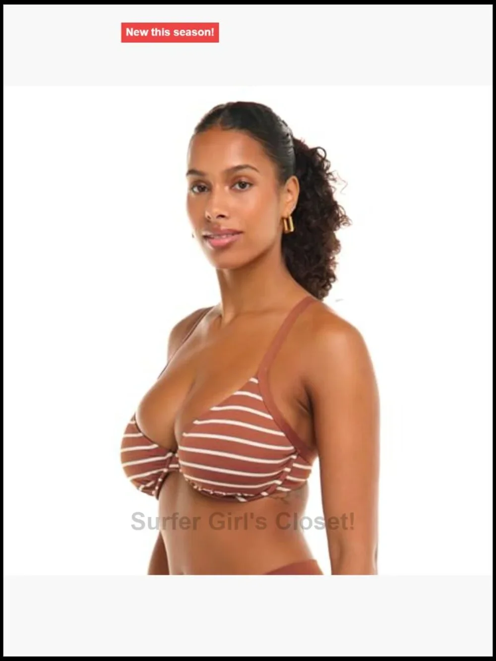 DD Cup Underwire Bikini Top with Power Mesh Support